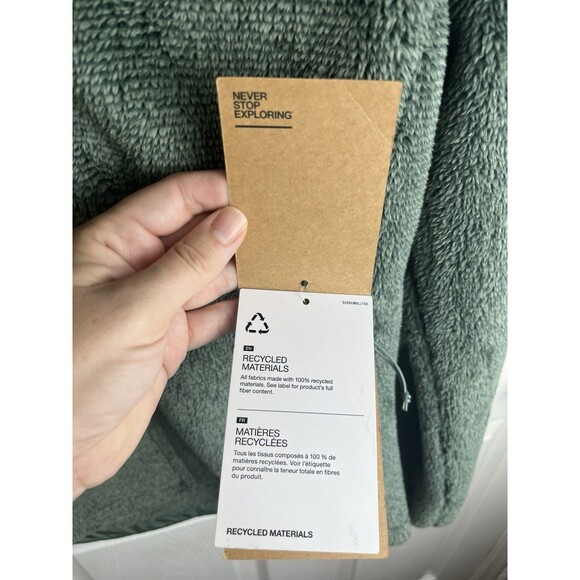 NWT North Face Osita Jacket Women Sz XS Fuzzy Sherpa Style Full Zip Green - Picture 8 of 9